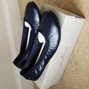 Bandolino Edition Ballet Flat Navy Blue Women Sz 8 New w/ Box Classic Minimalist